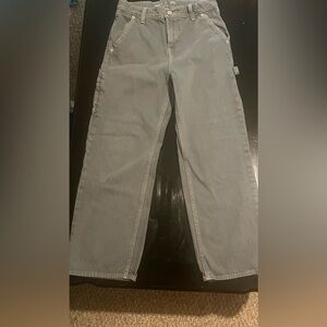 Old Navy Baggy Pants in Charcoal Gray with Contrast Stitching